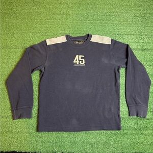 Abercrombie & Fitch Blue Sweatshirt with Light Gray Details